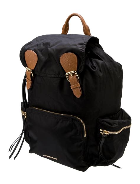 burberry leather trimmed nylon rucksack|Burberry Men's Rucksack Leather.